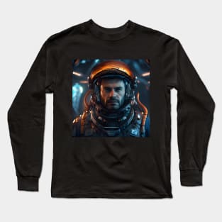 Space Pilot Portrait Long Sleeve T-Shirt